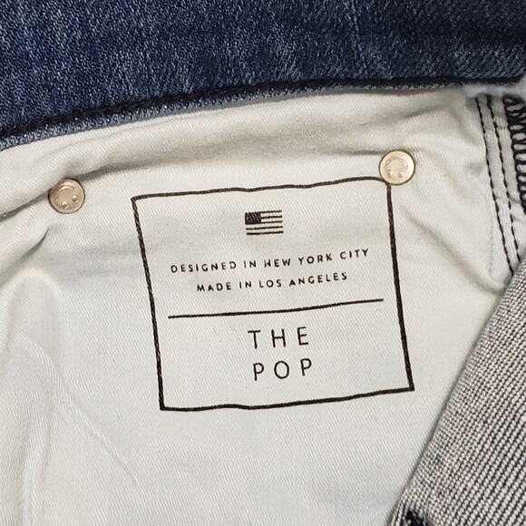 SOLD-AYR The Pop Jeans in Bomba Straight Leg Cropped Frayed Hem High Rise Sz 29S - Picture 6 of 12